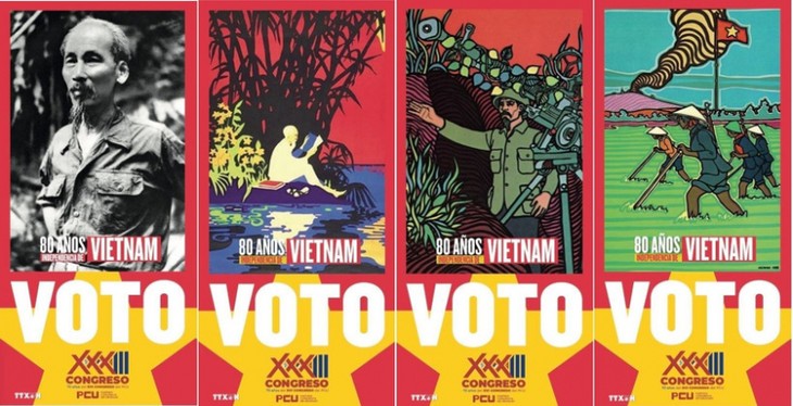 Hình ảnh Chủ tịch Hồ Chí Minh trong phiếu bầu cử Đại hội Đảng Cộng sản Uruguay